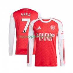 Maglie da Calcio Arsenal Bukayo Saka 7 Uomo Prima Tenuta 2025-2026 Maniche Lunghe