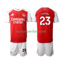 Maglie da Calcio Arsenal Merino 23 Bambino Prima Tenuta 2025-2026 Maniche Corte