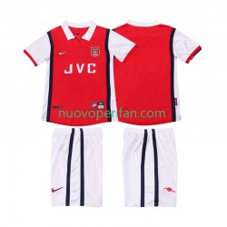 Maglie da Calcio Arsenal Retro Bambino Prima Tenuta 1998 1999 Maniche Corte