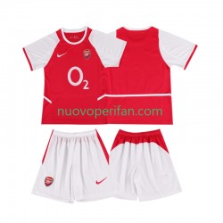 Maglie da Calcio Arsenal 2003 Retro Bambino Prima Tenuta 2002 Maniche Corte