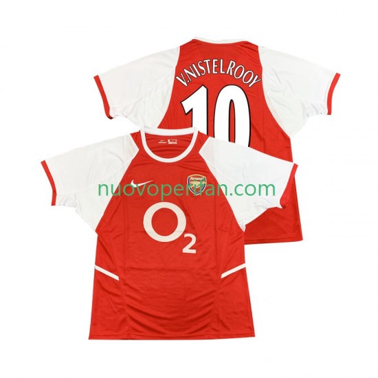 Maglie da Calcio Arsenal Ruud van Nistelrooy 10 2003 Retro Uomo Prima Tenuta 2002 Maniche Corte