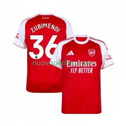 Maglie da Calcio Arsenal Zubimendi 36 Uomo Prima Tenuta 2025-2026 Maniche Corte