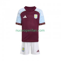 Maglie da Calcio Aston Villa Bambino Prima Tenuta 2025-2026 Maniche Corte
