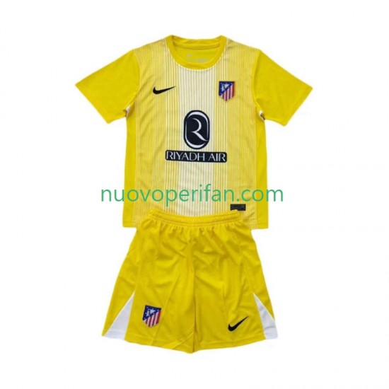Maglie da Calcio Atlético Madrid Portiere Bambino Prima Tenuta 2025-2026 Maniche Corte