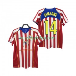 Maglie da Calcio Atlético Madrid SIMEONE 14 2005 Retro Uomo Prima Tenuta 2004 Maniche Corte