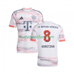 Maglie da Calcio FC Bayern München Leon Goretzka 8 Uomo Trasferta Tenuta 2025-2026 Maniche Corte