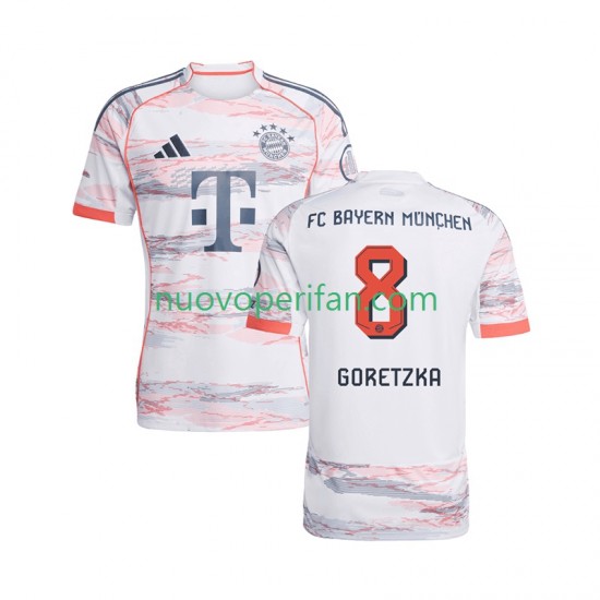Maglie da Calcio FC Bayern München Leon Goretzka 8 Uomo Trasferta Tenuta 2025-2026 Maniche Corte