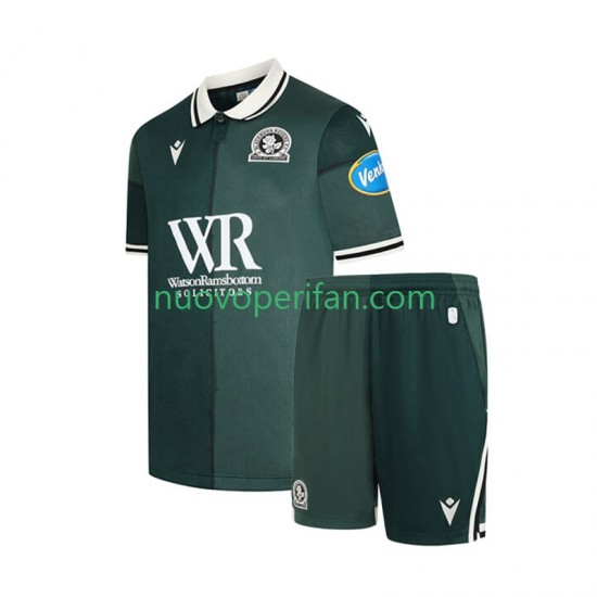 Maglie da Calcio Blackburn Rovers Bambino Alternativa Tenuta 2025-2026 Maniche Corte
