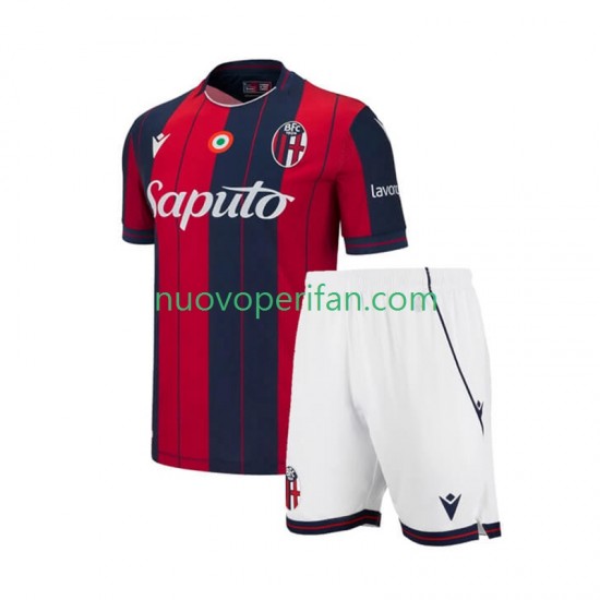 Maglie da Calcio Bologna Bambino Prima Tenuta 2025-2026 Maniche Corte
