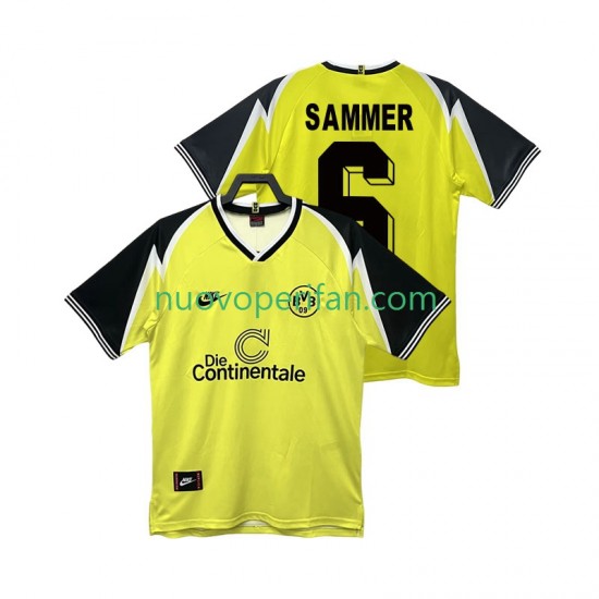 Maglie da Calcio Borussia Dortmund SAMMER 6 1995 1996 Retro Uomo Prima Tenuta Maniche Corte