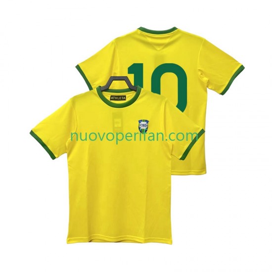Maglie da Calcio Brasile 10 1970 Retro Uomo Prima Tenuta Maniche Corte