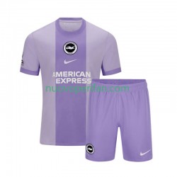 Maglie da Calcio Brighton & Hove Albion Bambino Trasferta Tenuta 2025-2026 Maniche Corte