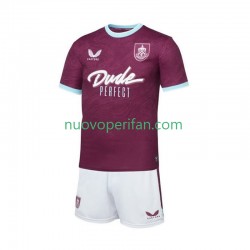 Maglie da Calcio Burnley Bambino Prima Tenuta 2025-2026 Maniche Corte