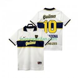 Maglie da Calcio CA Boca Juniors MARADONA 10 1997 Retro Uomo Trasferta Tenuta 1998 Maniche Corte
