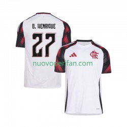 Maglie da Calcio CR Flamengo Bruno Henrique 27 Uomo Trasferta Tenuta 2025-2026 Maniche Corte