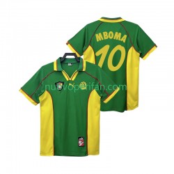 Maglie da Calcio Camerun MBOBA 10 Retro Uomo Prima Tenuta 1998 Maniche Corte