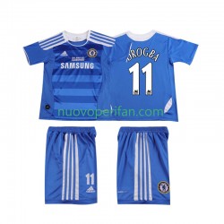 Maglie da Calcio Chelsea DROGBA 11 2012 Retro Bambino Prima Tenuta 2011 Maniche Corte