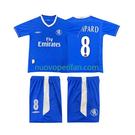 Maglie da Calcio Chelsea LAMPARD 8 2003 2005 Retro Bambino Prima Tenuta Maniche Corte