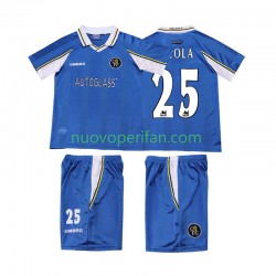 Maglie da Calcio Chelsea ZOLA 25 1997 Retro Bambino Prima Tenuta 1999 Maniche Corte