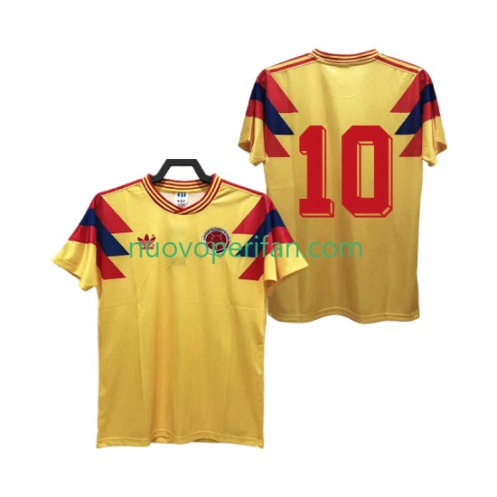 Maglie da Calcio Colombia 10 1990 Retro Uomo Prima Tenuta Maniche Corte
