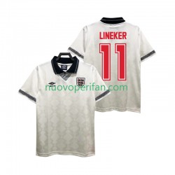 Maglie da Calcio Inghilterra LINEKER 11 1990 Retro Uomo Prima Tenuta Maniche Corte