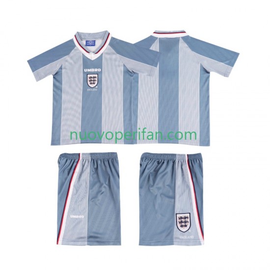 Maglie da Calcio Inghilterra 1996 Retro Bambino Trasferta Tenuta Maniche Corte
