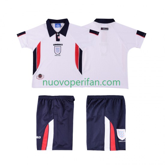 Maglie da Calcio Inghilterra Retro Bambino Prima Tenuta 1998 Maniche Corte