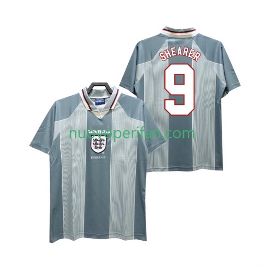 Maglie da Calcio Inghilterra SHEARER 9 1996 Retro Uomo Trasferta Tenuta Maniche Corte