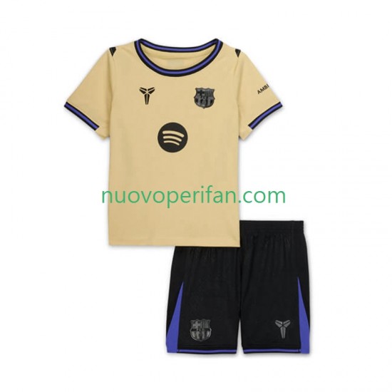 Maglie da Calcio FC Barcelona Bambino Trasferta Tenuta 2025-2026 Maniche Corte