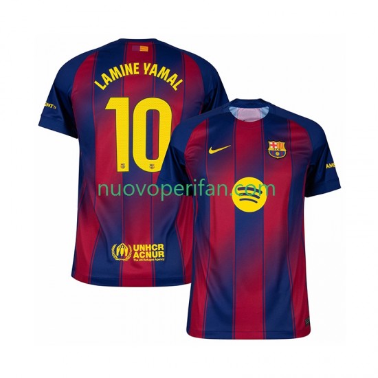 Maglie da Calcio FC Barcelona Lamine Yamal 10 Uomo Prima Tenuta 2025-2026 Maniche Corte