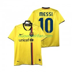 Maglie da Calcio FC Barcelona Lionel Messi 10 2009 Retro Uomo Trasferta Tenuta 2008 Maniche Corte