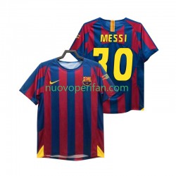 Maglie da Calcio FC Barcelona Lionel Messi 30 Champions League 2005 Retro Uomo Prima Tenuta 2006 Maniche Corte