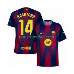 Maglie da Calcio FC Barcelona Marcus Rashford 14 Uomo Prima Tenuta 2025-2026 Maniche Corte