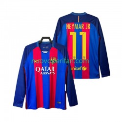 Maglie da Calcio FC Barcelona Neymar JR 11 2016 2017 Retro Uomo Prima Tenuta Maniche Lunghe