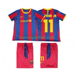 Maglie da Calcio FC Barcelona Neymar JR 11 Retro Bambino Prima Tenuta 2011 2010 Maniche Corte