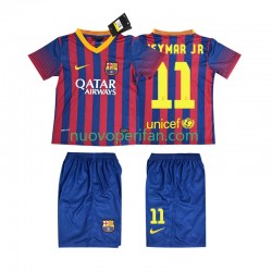 Maglie da Calcio FC Barcelona Neymar JR 11 2013 2014 Retro Bambino Prima Tenuta Maniche Corte
