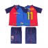 Maglie da Calcio FC Barcelona RIVALDO 11 2000 Retro Bambino Prima Tenuta 1999 Maniche Corte
