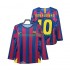 Maglie da Calcio FC Barcelona RONALDINHO 10 Champions League 2005 Retro Uomo Prima Tenuta 2006 Maniche Lunghe