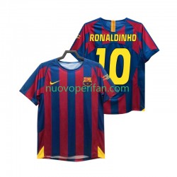 Maglie da Calcio FC Barcelona RONALDINHO 10 Champions League 2005 Retro Uomo Prima Tenuta 2006 Maniche Corte