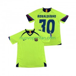 Maglie da Calcio FC Barcelona RONALDINHO 30 2005 Retro Uomo Trasferta Tenuta 2006 Maniche Corte