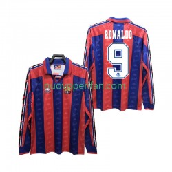 Maglie da Calcio FC Barcelona RONALDO 9 1996 1997 Retro Uomo Prima Tenuta Maniche Lunghe
