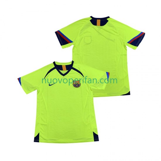 Maglie da Calcio FC Barcelona 2005 Retro Uomo Trasferta Tenuta 2006 Maniche Corte