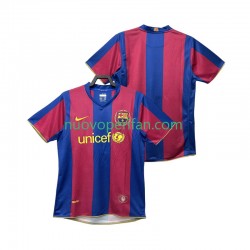Maglie da Calcio FC Barcelona 2007 Retro Uomo Prima Tenuta 2008 Maniche Corte