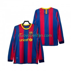 Maglie da Calcio FC Barcelona Retro Uomo Prima Tenuta 2011 2010 Maniche Lunghe