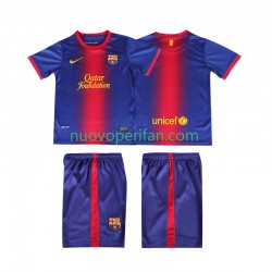 Maglie da Calcio FC Barcelona 2012 2013 Retro Bambino Prima Tenuta Maniche Corte
