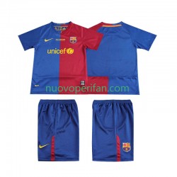 Maglie da Calcio FC Barcelona Champions League 2009 Retro Bambino Prima Tenuta 2008 Maniche Corte