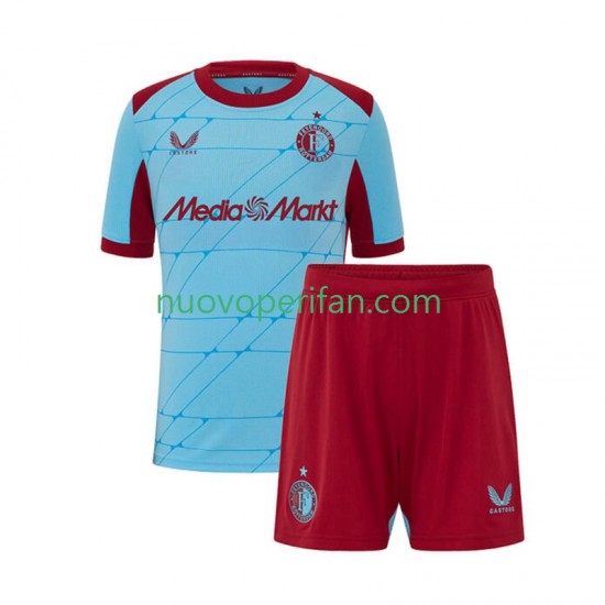 Maglie da Calcio Feyenoord Rotterdam Bambino Alternativa Tenuta 2025-2026 Maniche Corte