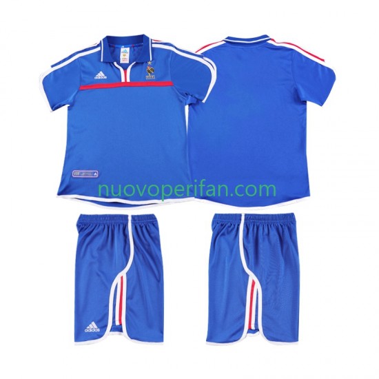 Maglie da Calcio Francia 2000 Retro Bambino Prima Tenuta Maniche Corte