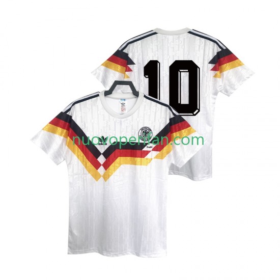 Maglie da Calcio Germania 10 1990 Retro Uomo Prima Tenuta Maniche Corte