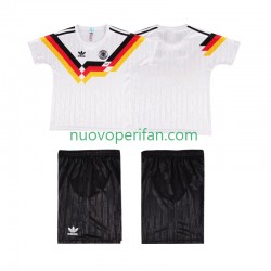 Maglie da Calcio Germania 1990 Retro Bambino Prima Tenuta Maniche Corte